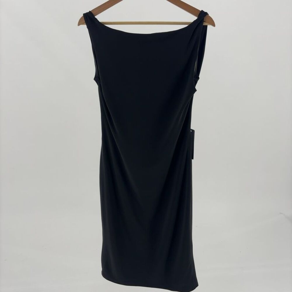 bebe High Neck Open Back Midi Dress